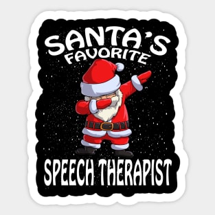 Santas Favorite Speech Therapist Christmas Sticker